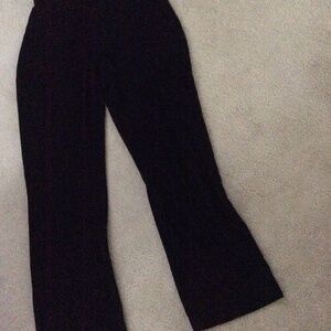 Chico’s Travelers Black Slinky Pull On Elastic Waist Pants Straight Leg